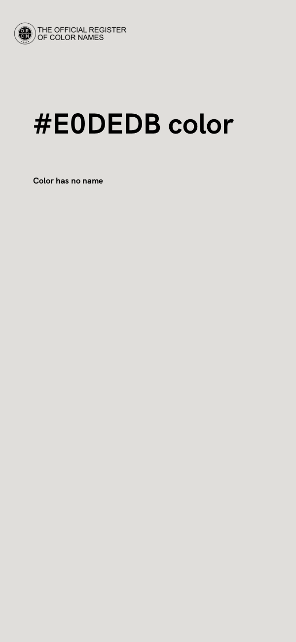 #E0DEDB color image