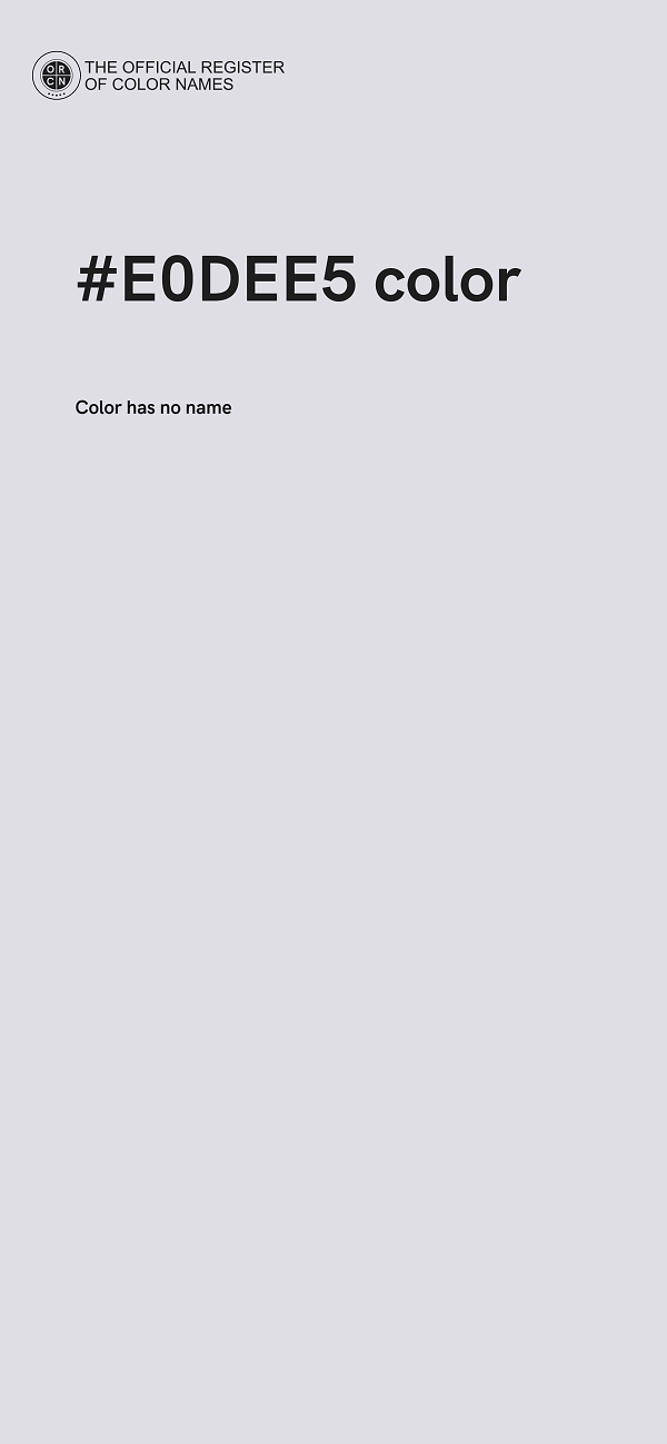 #E0DEE5 color image