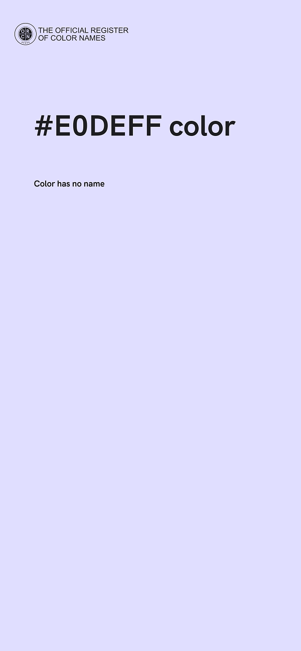 #E0DEFF color image