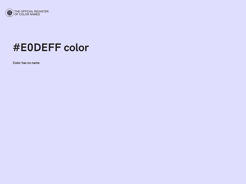 #E0DEFF color image