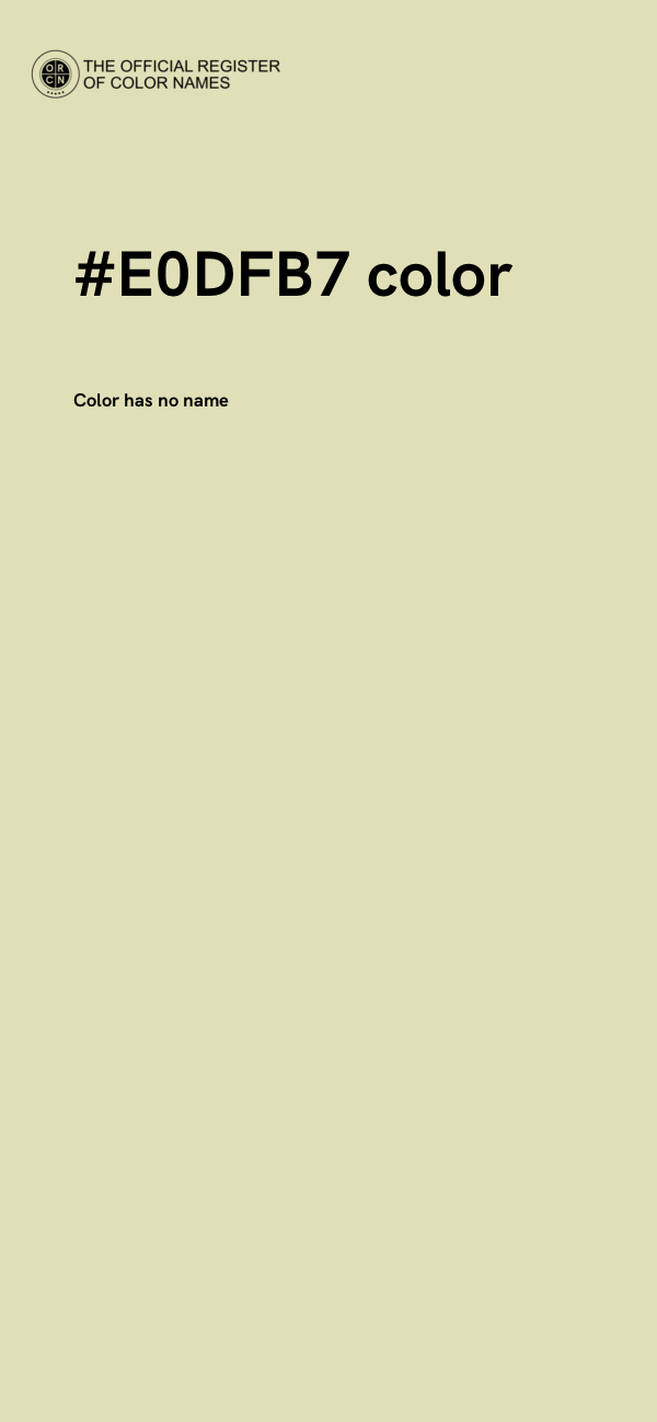 #E0DFB7 color image