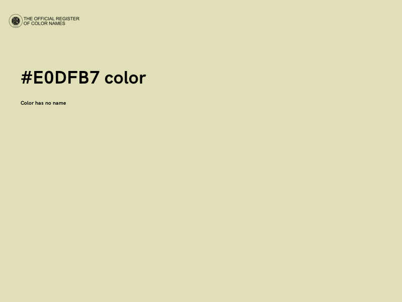#E0DFB7 color image