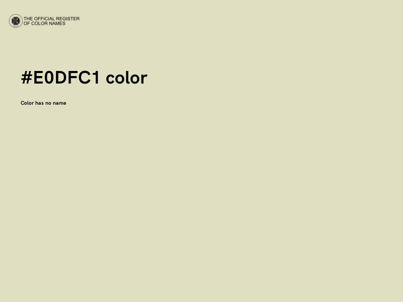 #E0DFC1 color image