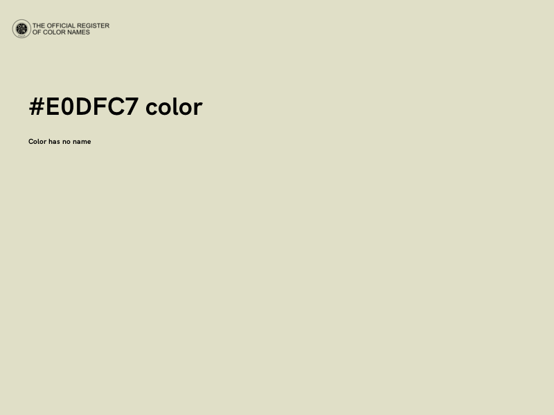 #E0DFC7 color image