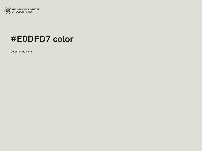 #E0DFD7 color image