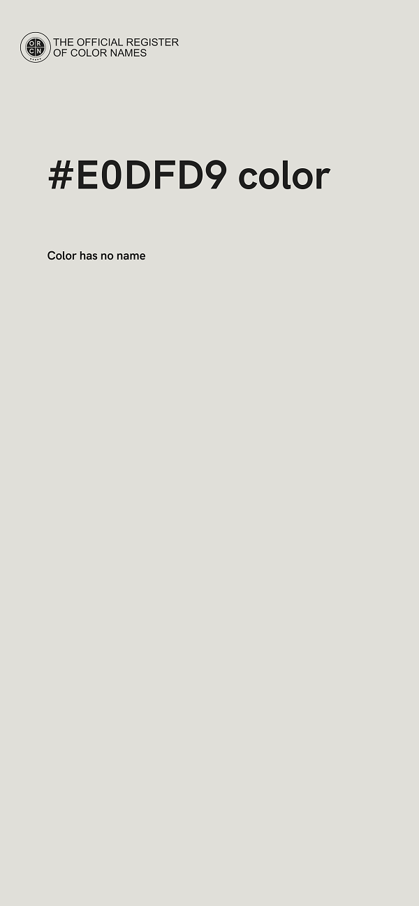#E0DFD9 color image