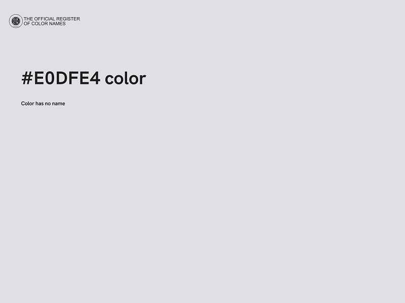 #E0DFE4 color image