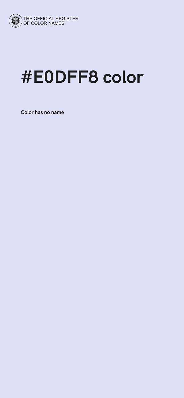 #E0DFF8 color image