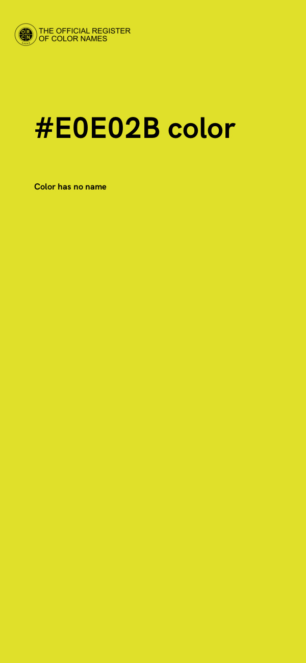#E0E02B color image