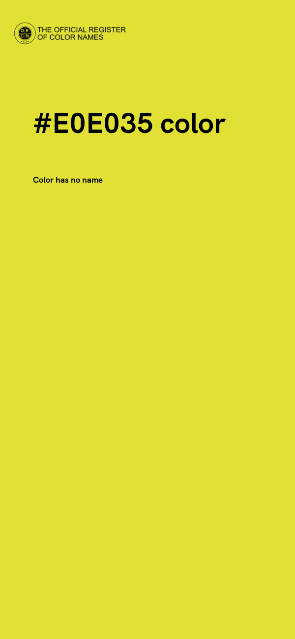 #E0E035 color image