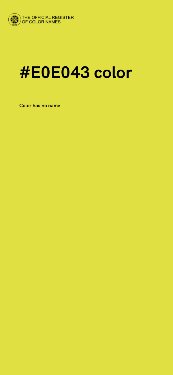 #E0E043 color image