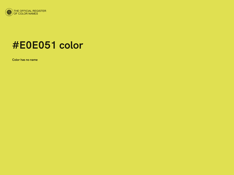#E0E051 color image