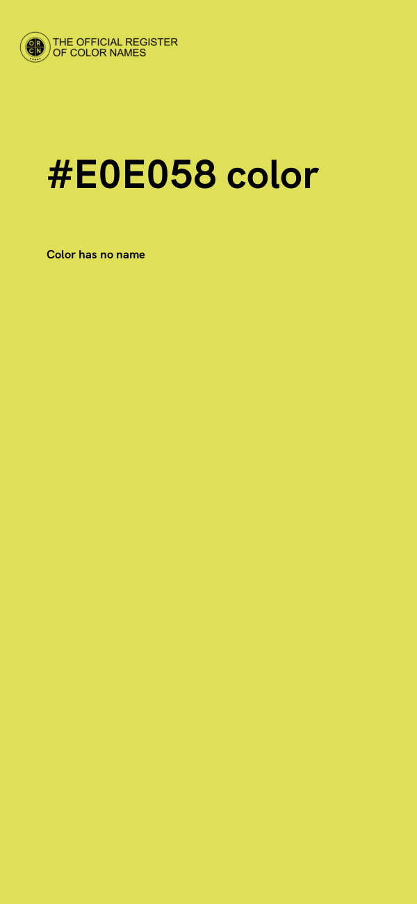 #E0E058 color image