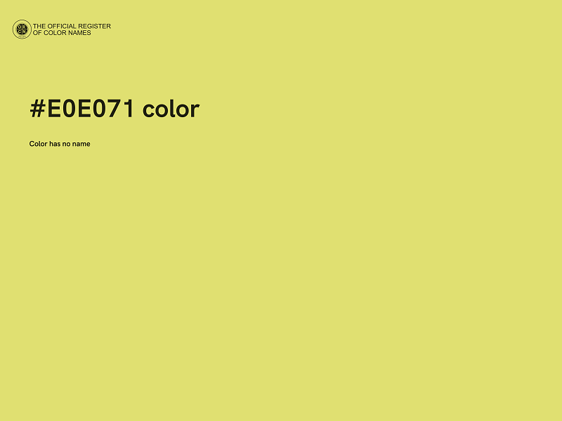 #E0E071 color image