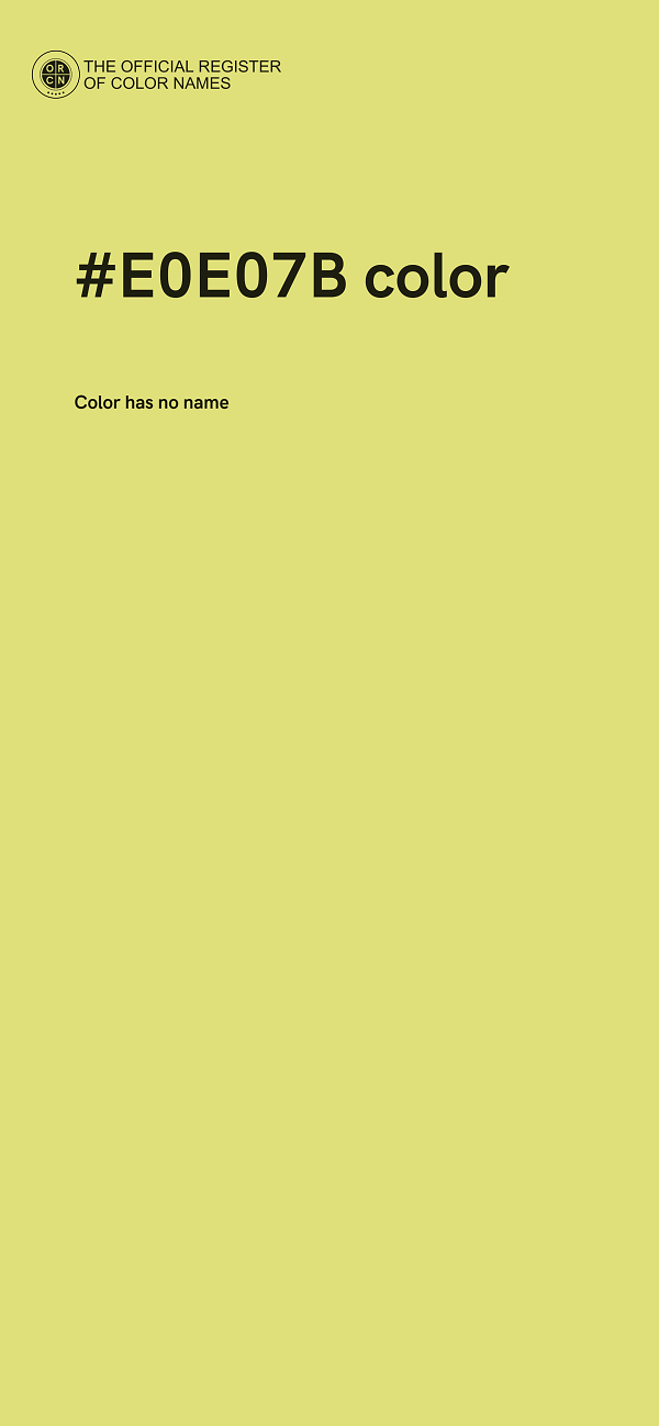 #E0E07B color image