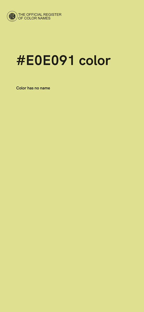#E0E091 color image