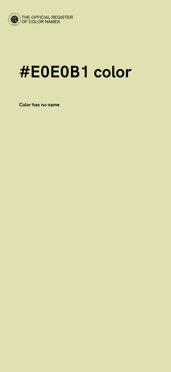 #E0E0B1 color image
