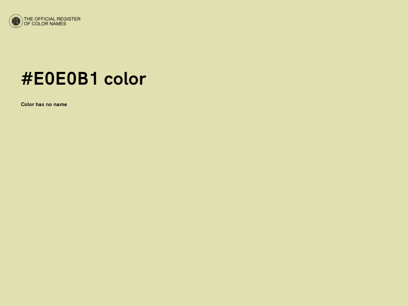#E0E0B1 color image