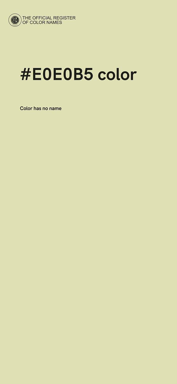 #E0E0B5 color image