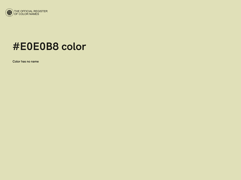 #E0E0B8 color image