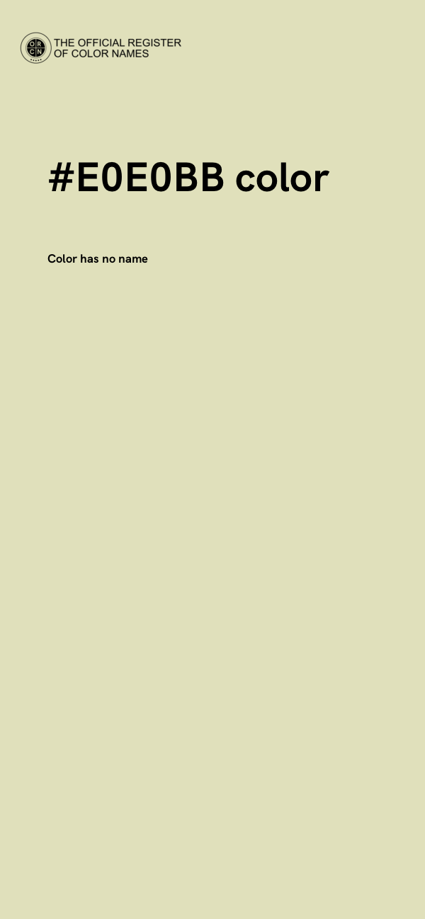 #E0E0BB color image