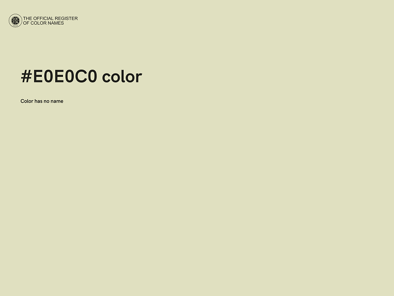 #E0E0C0 color image