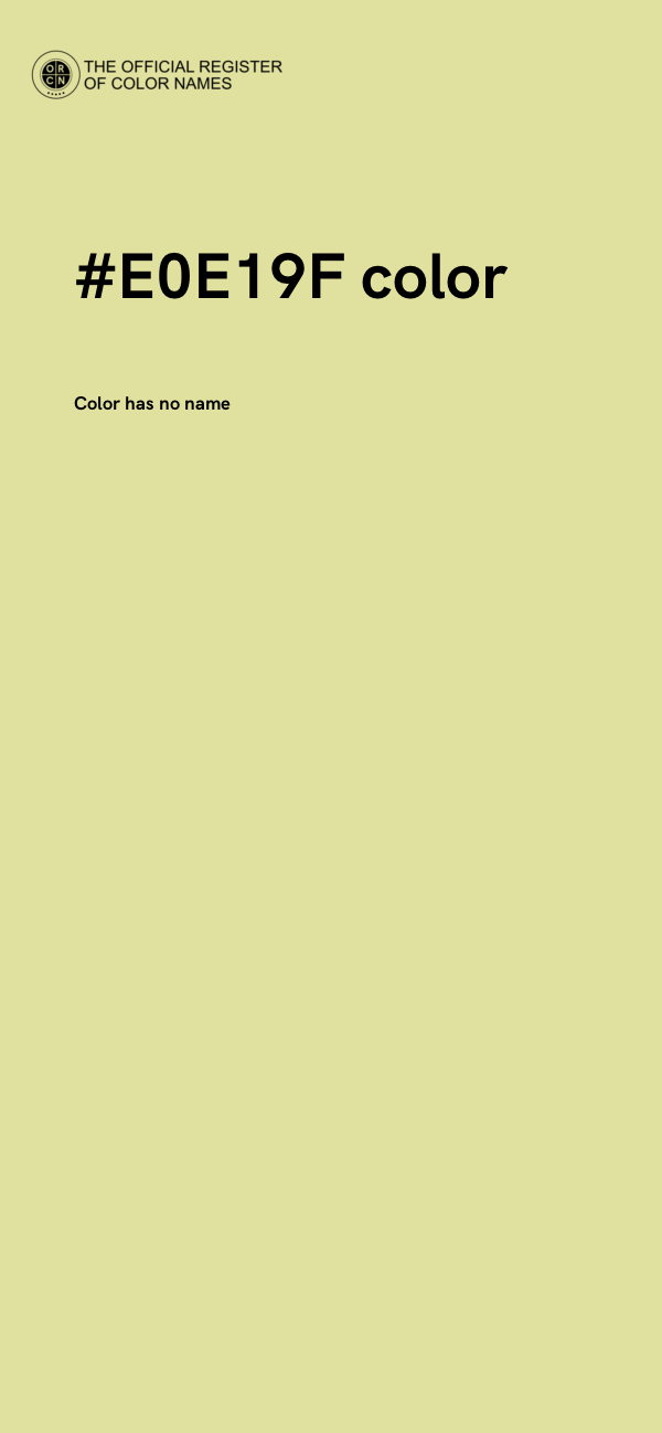 #E0E19F color image