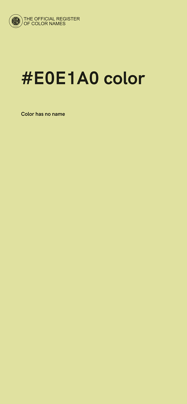 #E0E1A0 color image
