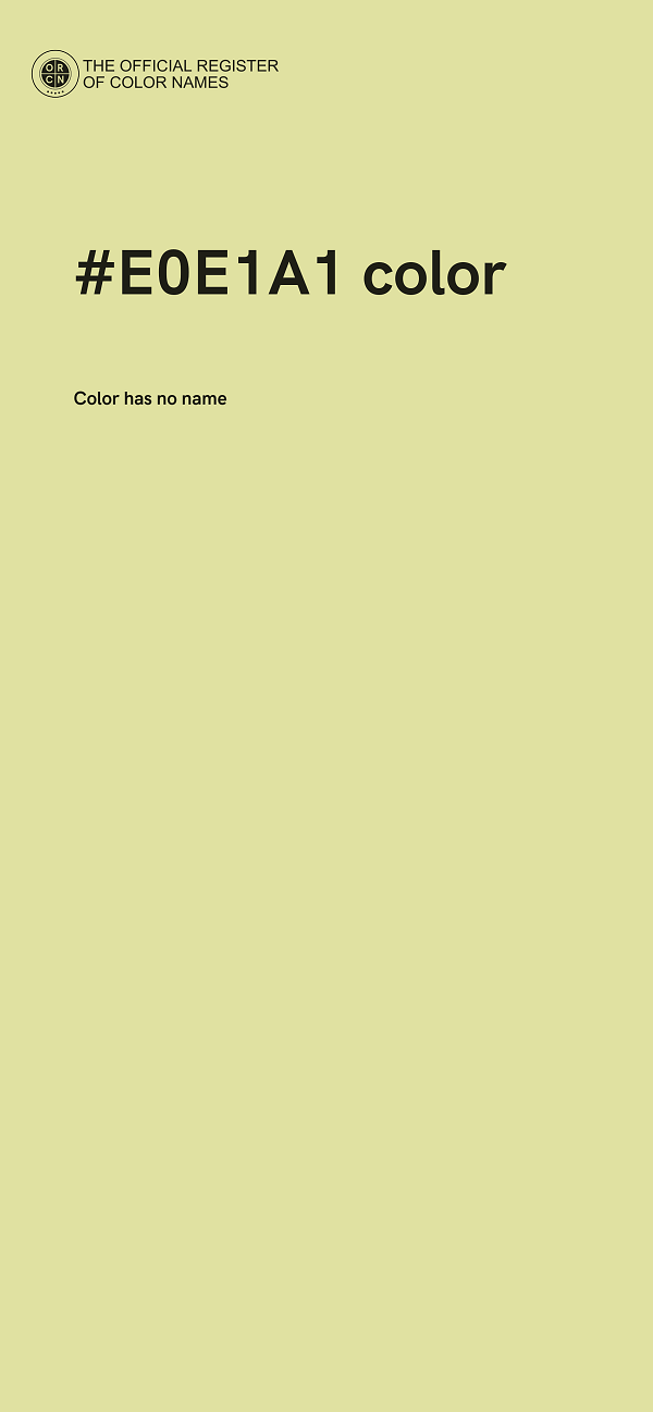 #E0E1A1 color image