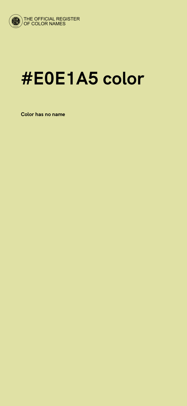#E0E1A5 color image