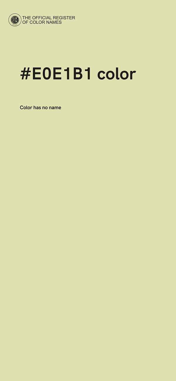 #E0E1B1 color image