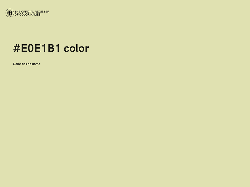 #E0E1B1 color image