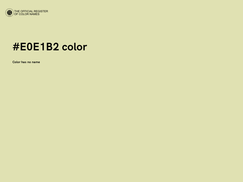 #E0E1B2 color image