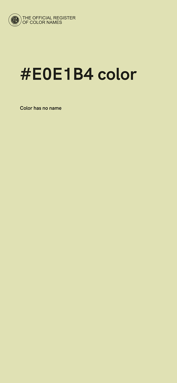 #E0E1B4 color image