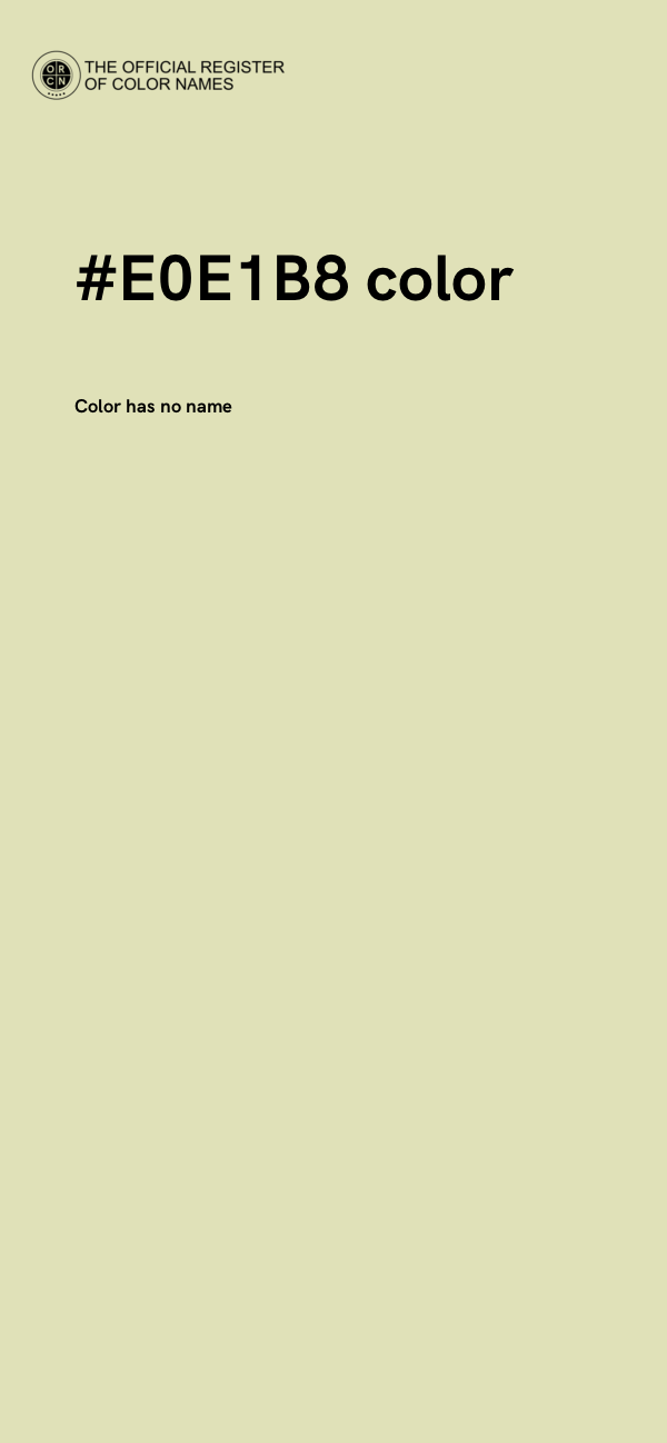 #E0E1B8 color image