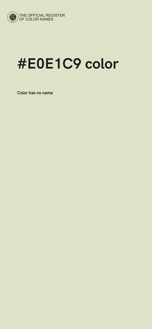 #E0E1C9 color image