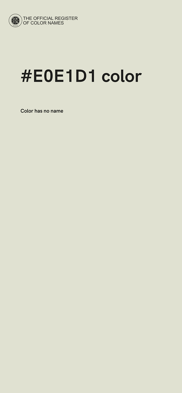 #E0E1D1 color image