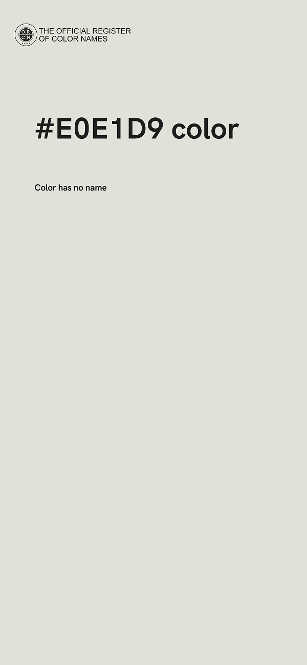 #E0E1D9 color image