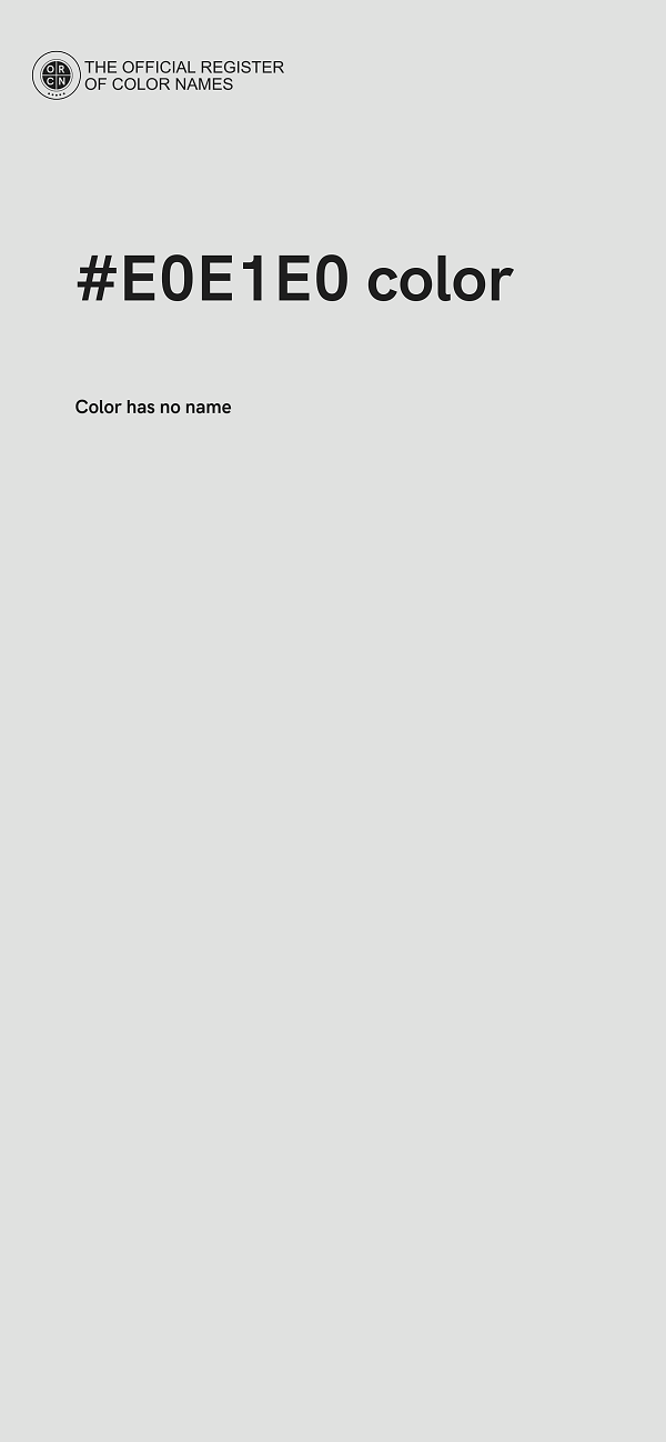 #E0E1E0 color image
