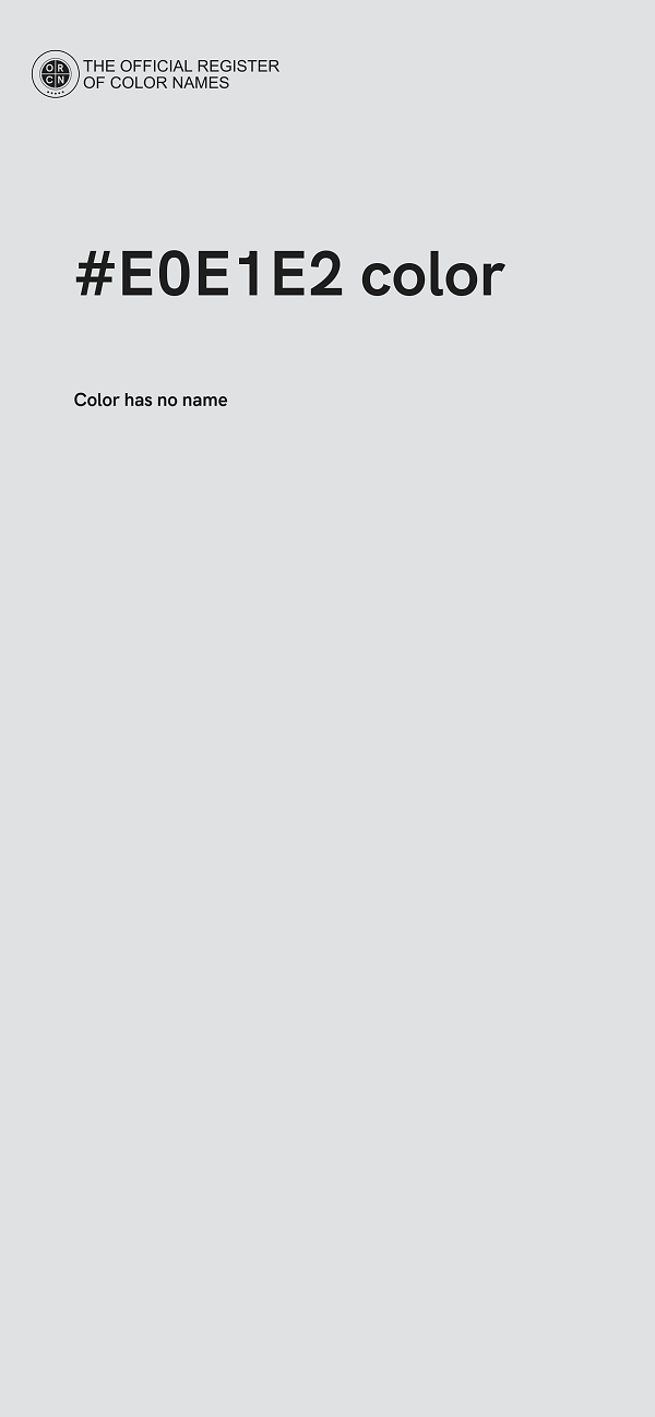 #E0E1E2 color image