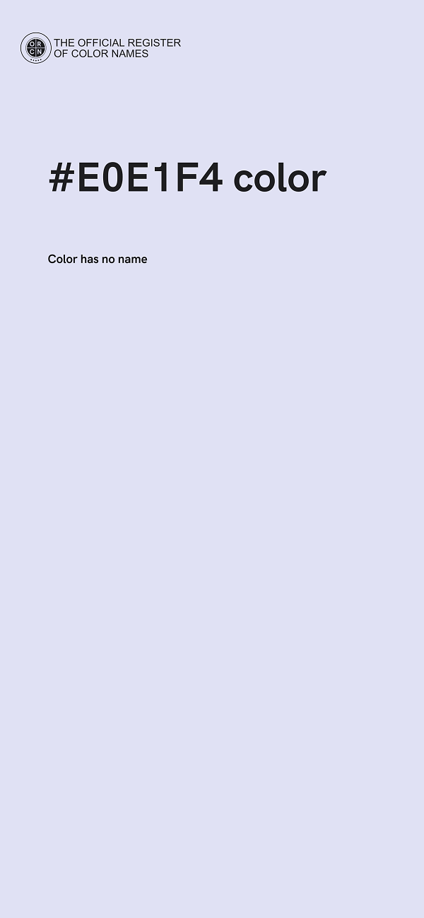 #E0E1F4 color image