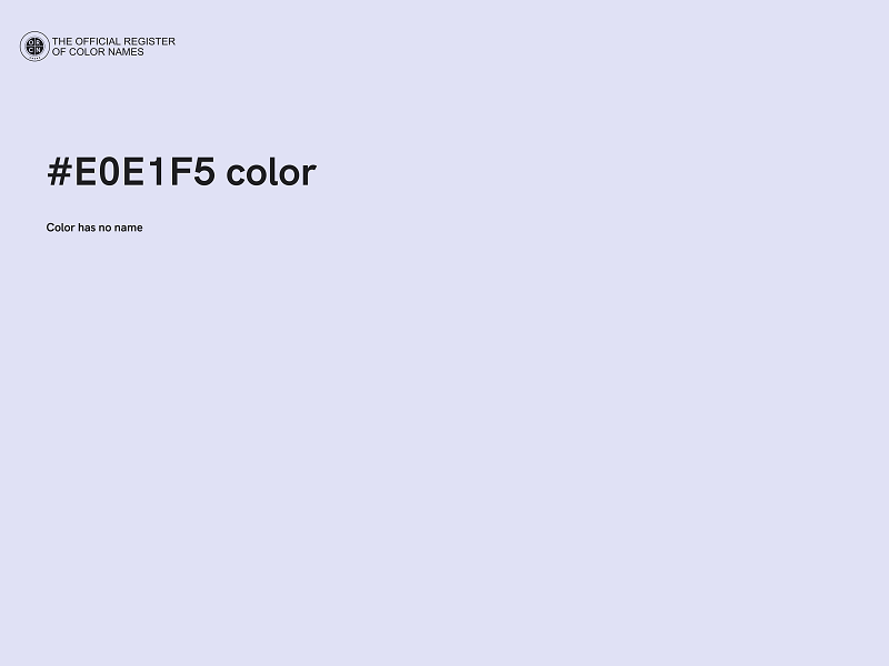 #E0E1F5 color image