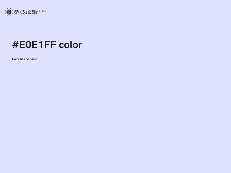 #E0E1FF color image