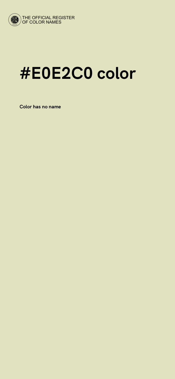 #E0E2C0 color image