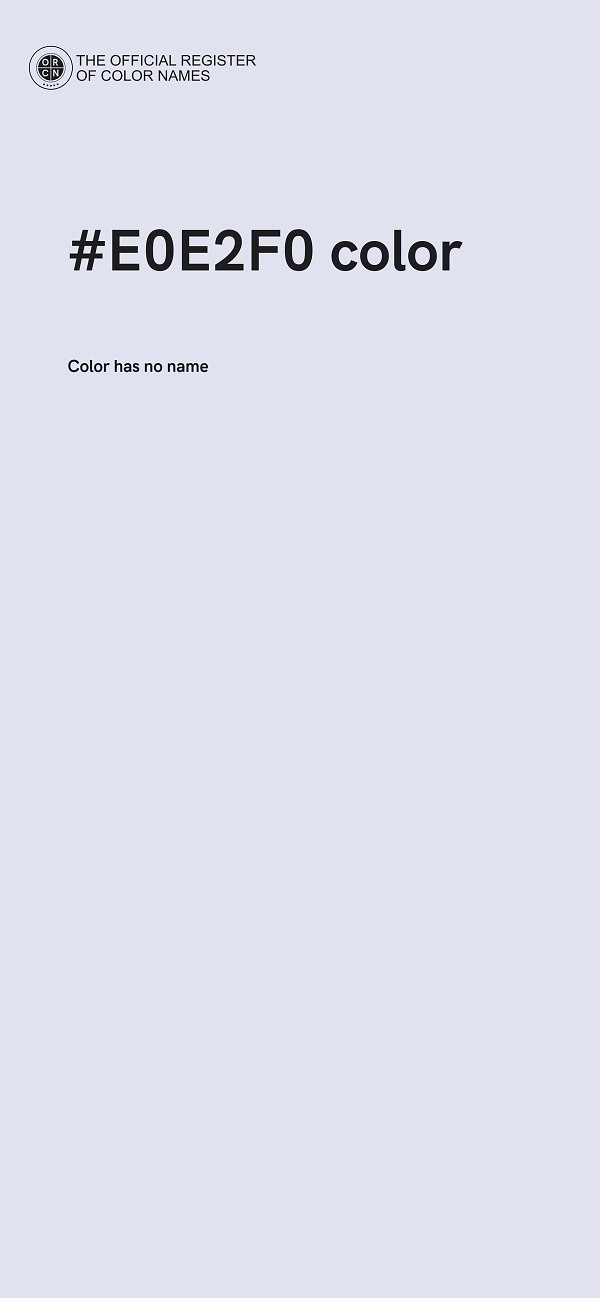 #E0E2F0 color image