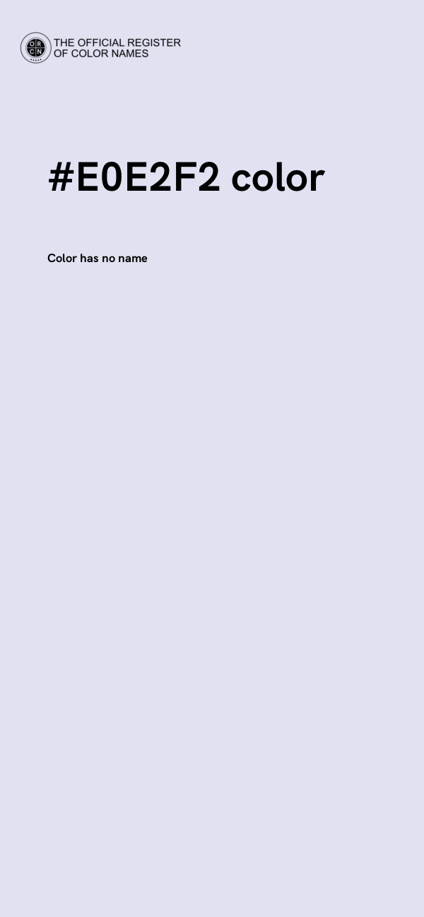 #E0E2F2 color image