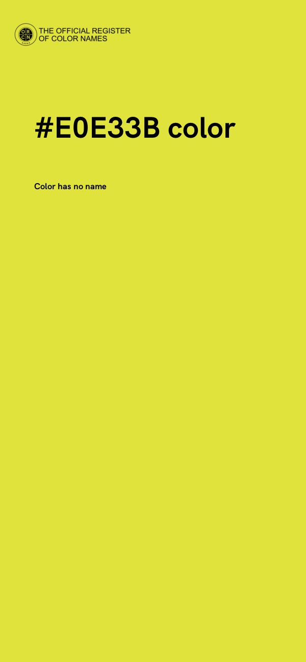 #E0E33B color image
