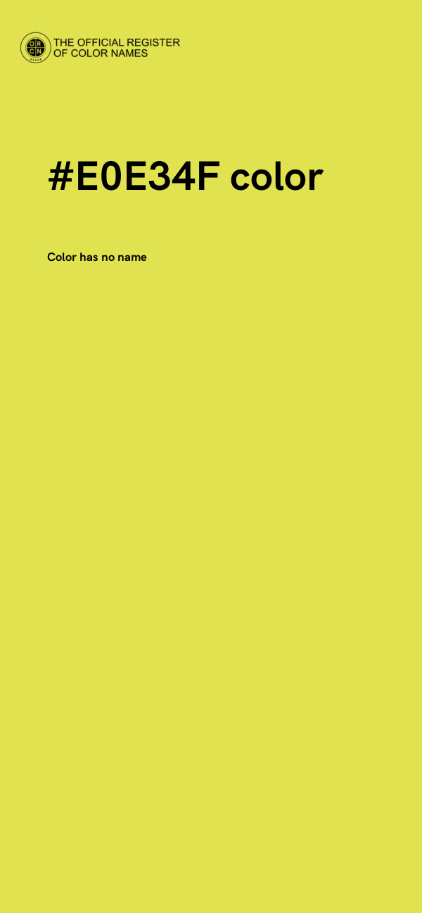 #E0E34F color image