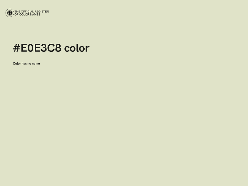 #E0E3C8 color image