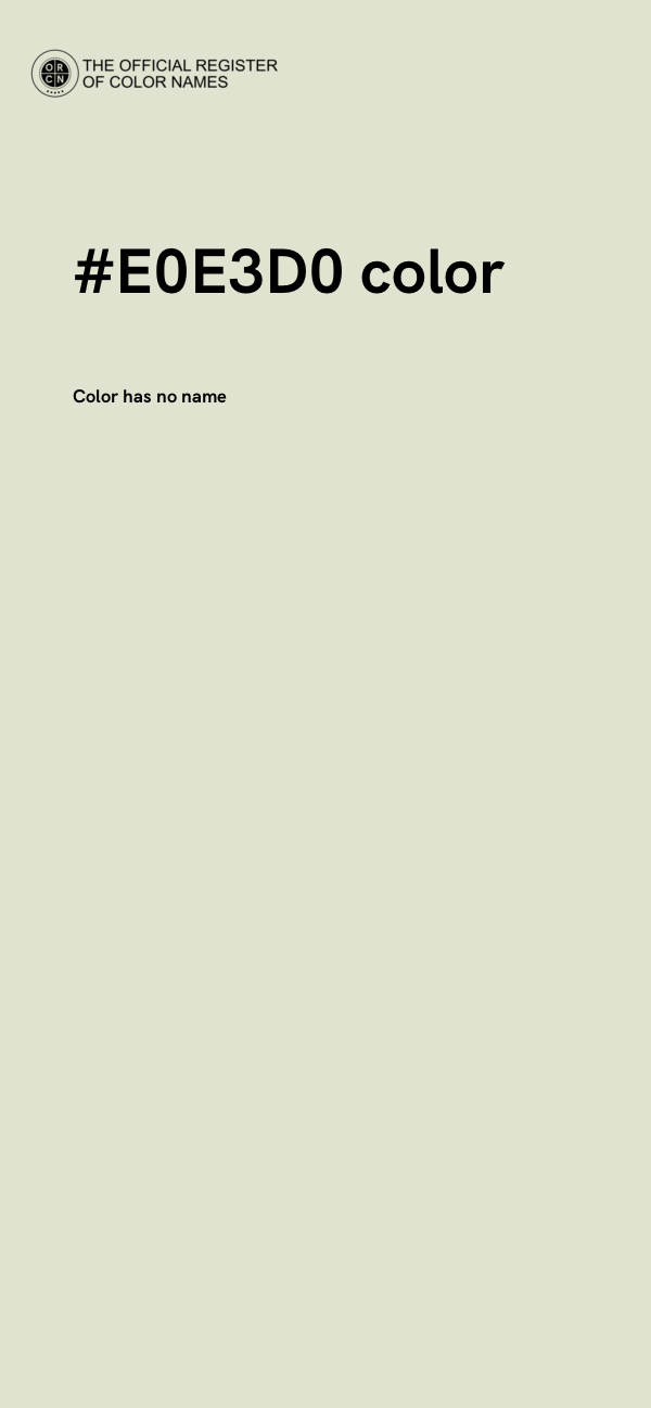 #E0E3D0 color image
